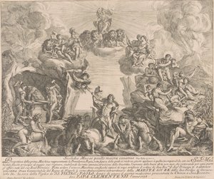 1738 Chinea için Prima Macchina: Regal Providence Alegori by Pierre Parrocel