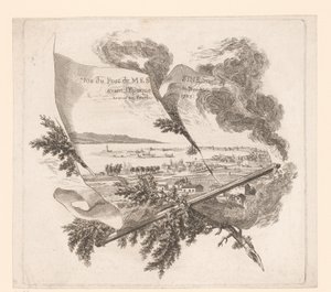 Zicht op dehaven van Messina Messina Limanı'nın Depremden Önce Çizilmiş Görünümü Şubat 1783'te. (nesne üzerindeki başlık) by Pierre Philippe Choffard (attributed to)