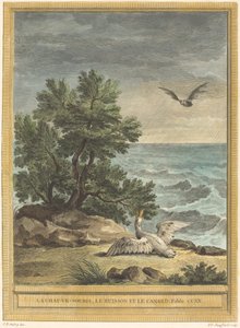 Yarasa, Çalı ve Ördek by Pierre Philippe Choffard after Jean Baptiste Oudry