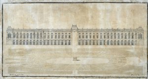 Mimari: “Marsilya için Place Royale Projesi, iç cephe” 1686 (çizim) by Pierre Puget