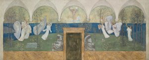 Les Muses ilham kaynağı için bir hazırlık resmi alkış le Génie, Işığın Elçisi, 1895 by Pierre Puvis de Chavannes