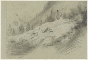 Alp Manzarasında Çığ by Pierre Puvis de Chavannes