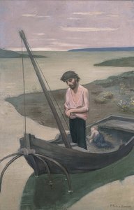 Zavallı balıkçı. 1887-92 civarında by Pierre Puvis de Chavannes