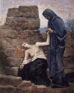 Yazık, 1887 (kağıt üzerinde pastel) by Pierre Puvis de Chavannes