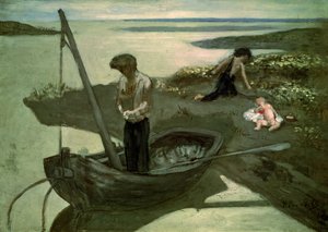 Zavallı Balıkçı için Eskiz by Pierre Puvis de Chavannes
