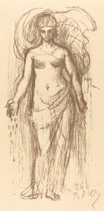 Kadının İncelenmesi (Bereket) by Pierre Puvis de Chavannes