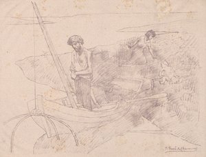 Zavallı Balıkçı. by Pierre Puvis de Chavannes