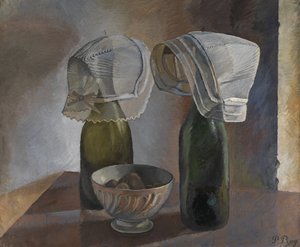 Şişeli ve Breton Bonnetli Natürmort, 1924 dolayları (tuval üzerine yağlı boya)