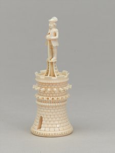 Beyaz kale, satranç taşı, Hindistan, 1820 dolaylarında by Pierre Simon Dequoy