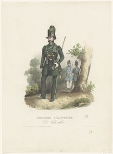 Belçikalı gönüllü avcı, 1831 Chasseur Volontaire De Chasteller (nesne üzerindeki başlık) by Pierre Simonau