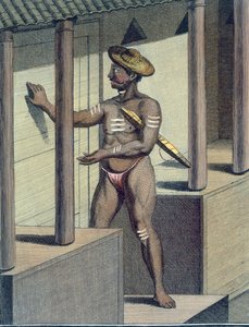 Poisson tarafından 'Voyage aux Indes et a la Chine'dan kazınmış Carépatré Pandaron (dini adanan sessizlik yemini etti),