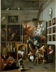 Sanatçının atölyesi (tuval üzerine yağlı boya, c.1740)