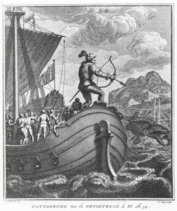Pantagruel, Physeter'i öldürdü, François Rabelais'in "Gargantua ve Pantagruel"den bir çizimi
