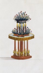 Maun ve bronz çiçeklik, plaka 287, Collection de meubles et object de gut (Mobilya ve zevk objeleri koleksiyonu) by Pierre de La Mesangere