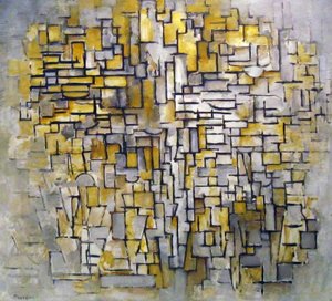 Kompozisyon No. VII, 1913. Piet Mondrian tarafından 1872 – 1944