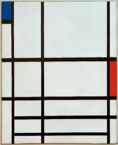Kırmızı, Mavi ve Beyaz Kompozisyon: II by Piet Mondrian