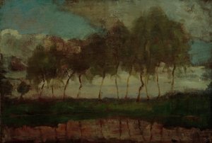 Gein: Su kenarındaki ağaçlar by Piet Mondrian
