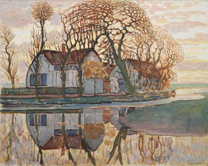 Duivendrecht yakınlarındaki çiftlik, c.1916 by Piet Mondrian