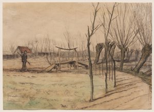 Loosduinen'de manzara by Piet Mondrian