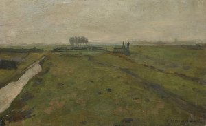 Amsterdam yakınlarındaki manzara, c. 1902. by Piet Mondrian