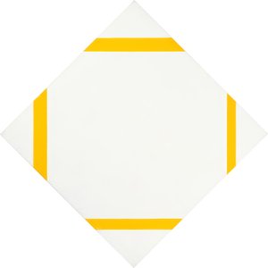 Dört Sarı Çizgili Pastil Kompozisyon by Piet Mondrian