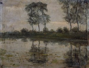 Gein Nehri Kıyısındaki Ağaçlar, Piet Mondrian (1872-1944). Hollanda, 20. yüzyıl. by Piet Mondrian