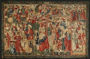 Bağdaki işçilerin benzetmesi, yaklaşık 1500 (goblen)