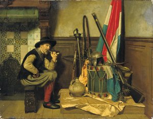 sigara içen asker by Pieter Alardus Haaxman