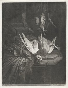 Kümes hayvanları ile natürmort by Pieter Anthony Wakkerdak