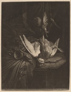 Oyun Kuşları ile Natürmort by Pieter Anthony Wakkerdak after William Gowe Ferguson