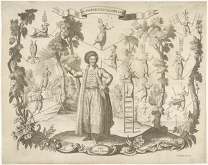 Akrobatlar ve ip cambazları by Pieter Balthasar Bouttats