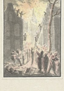 Bir evde yangın by Pieter Bartholomeusz. Barbiers