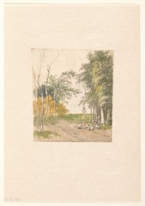 Yol boyunca tavuklarla manzara by Pieter Bartholomeusz. Barbiers