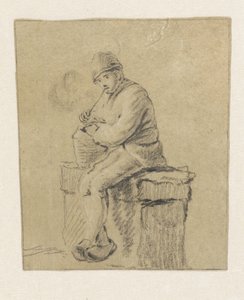 oturan köylü by Pieter Bartholomeusz. Barbiers