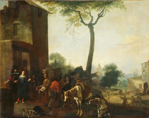 Asmaların Hasat Edilmesi by Pieter Bodding van Laer (manner of)