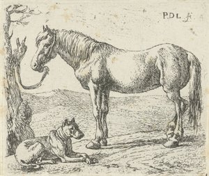 Bir çayırda at ve köpek Atlar (dizi adı)