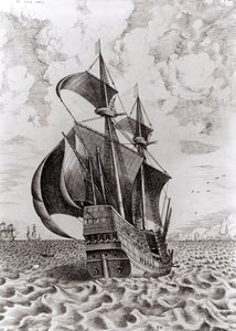 Hieronymus Cock tarafından oyulmuş gemi by Pieter Bruegel the Elder