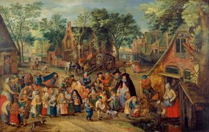 Pentecost Gelin Oyunu, c. 1620 by Pieter Brueghel the Younger