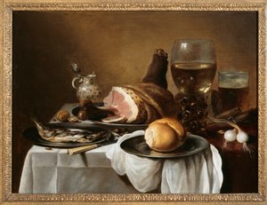 Kahvaltı parçası, c.1640 (panel üzerine yağlı boya) by Pieter Claesz