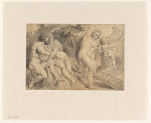 Zeus ve Hera tarafından kandırılan Ixion Ixion, Hera şeklini alan bulut Nephele