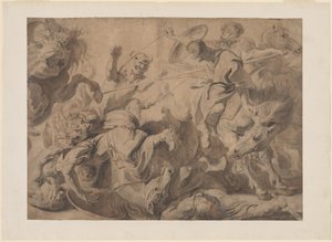 aslan avı by Pieter Claesz Soutman and Sir Peter Paul Rubens