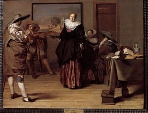 Pieter Codde tarafından yapılan dans dersi boyama (1599-1678)