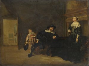 Bir Odada Bir Erkek, Bir Kadın ve Bir Oğlan Portresi, 1640