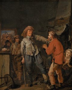 Köylü Kulübesine Giren Askerler by Pieter Codde