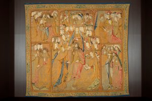 Flaman halısı. Müjde, c.1502-04 (altın, gümüş, ipek ve yün) by Pieter Coecke van Aelst