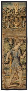 Vertumnus ve Pomona: Vertumnus bir balıkçıya dönüştü, yaklaşık 1550 (altın, yün ve ipek) by Pieter Coecke van Aelst