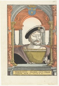 I. Francis'in portresi 1494-1547, Fransa Kralı, Brittany Dükü, Provence Kontu, 1539 by Pieter Coecke van Aelst