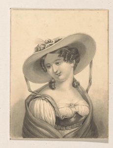 şapkalı kız by Pieter Cornelis van den Velden