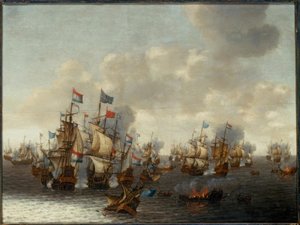 Dört günün deniz savaşı by Pieter Cornelisz. Soest