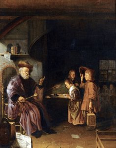 Pieter Cornelisz van Egmondt tarafından bir sınıfta öğrencilerine ders veren bir öğretmen by Pieter Cornelisz van Egmondt